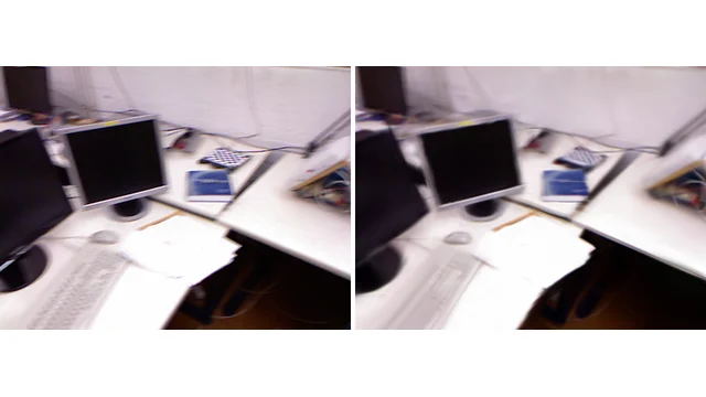 Ground-truth camera images compared with Gaussian-splat renderings.